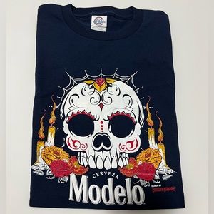 Modelo día de muerte T-shirt in dark blue color size M